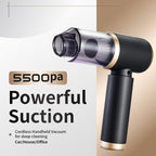 Powerful handheld cordless vacuum cleaner with strong suction.